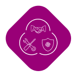 Vendia people systems connected icon maroon