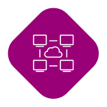 Vendia cloud network of systems icon maroon