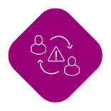 Vendia people network error icon maroon
